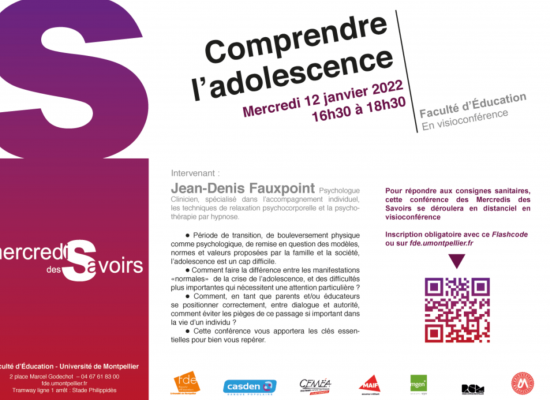 Conférence «Comprendre l’adolescence»