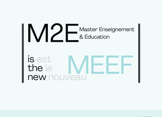 Le Master MEEF devient le M2E